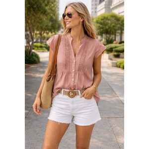 Banana Republic Women's Blouse Button Front Extra Small Business Shirt